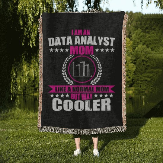 Data Analyst Mom Outfit Women Woven Blankets