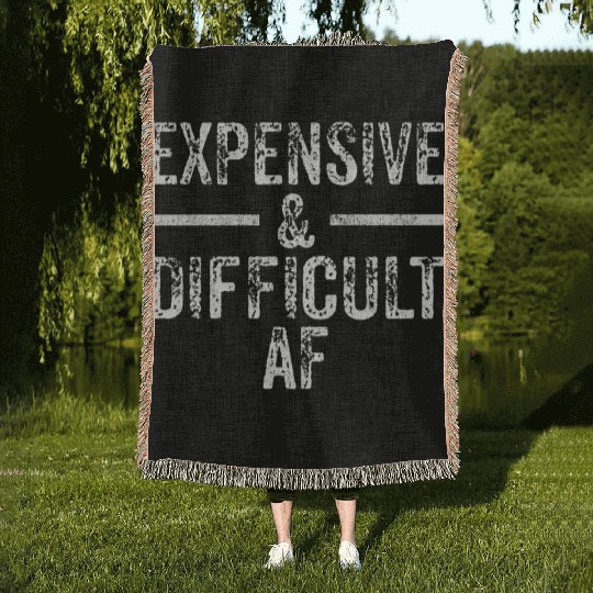 Expensive And Difficult Af Bougie Bougee Vintage Woven Blankets