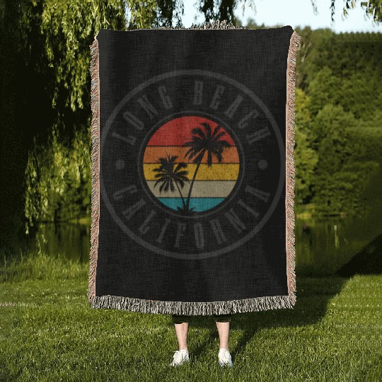 Long Beach California Woven Blankets