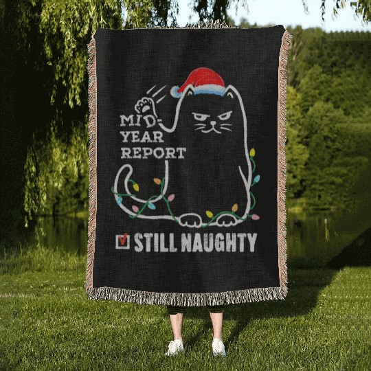 Cat Christmas In July Mid Year Report Still Woven Blankets