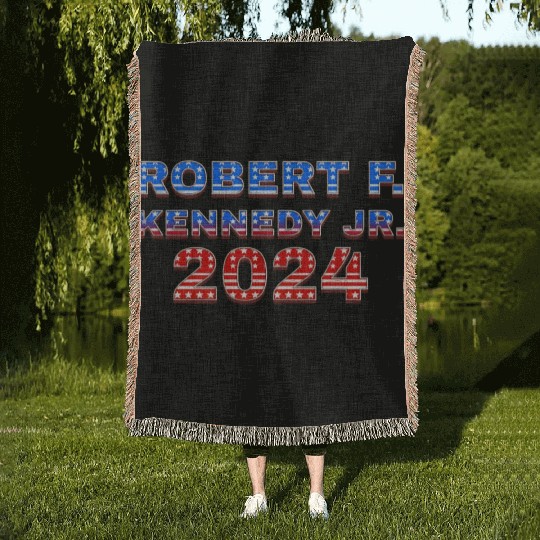 Robert F Kennedy Jr 2024 Stars And Stripes Red Woven Blankets