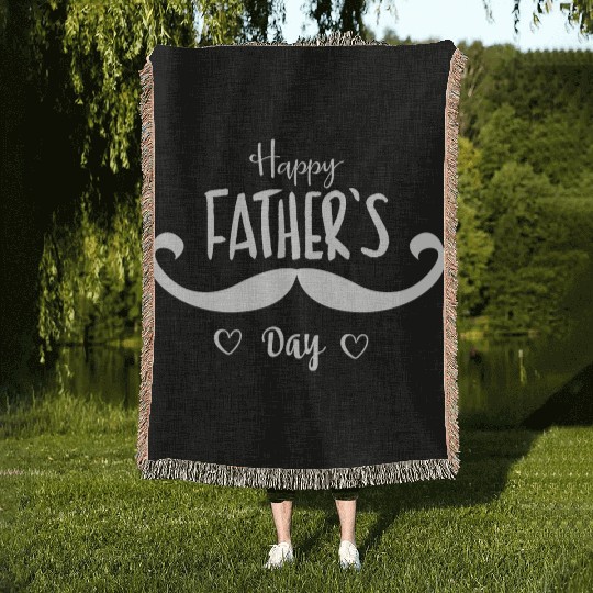 father's day Woven Blankets