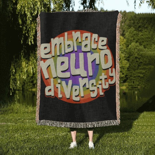 Embrace Neurodiversity Neurodiversity Awareness Woven Blankets