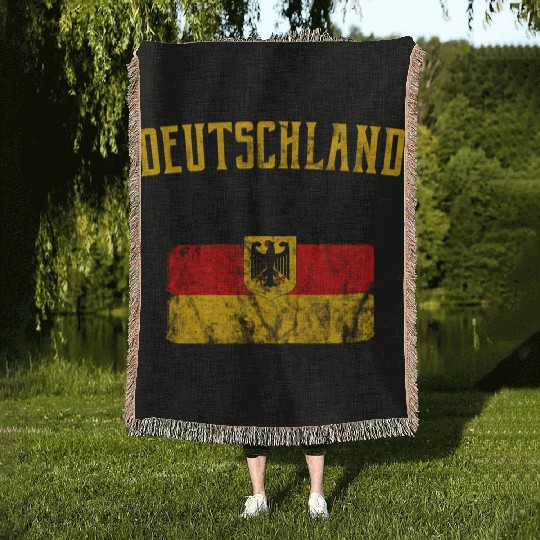 Deutschland - German Flag Woven Blankets