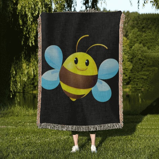 cute Bee Woven Blankets