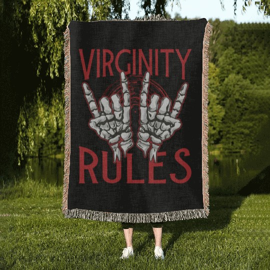Virginity Rules Nerd Summer Camp Woven Blankets