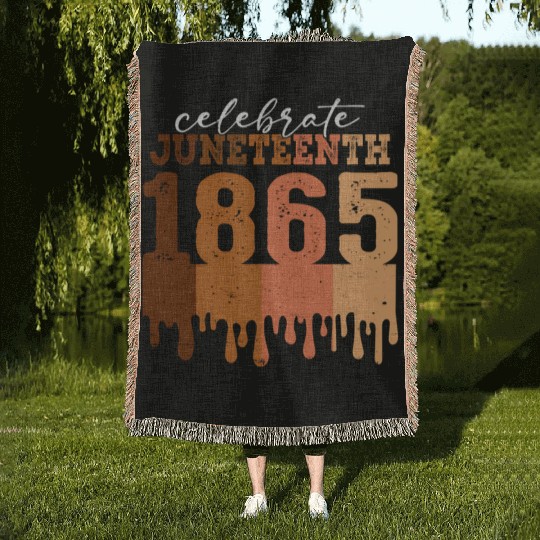 Celebrate Juneteenth 1865 Black Wo African America Woven Blankets