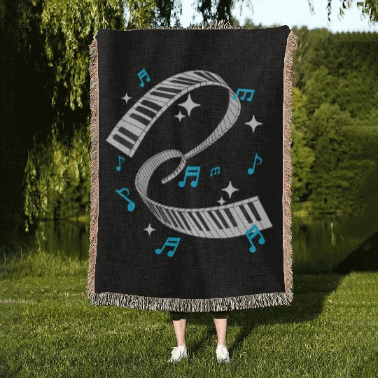 Piano Player Product Piano Teacher Keyboard Notes Woven Blankets