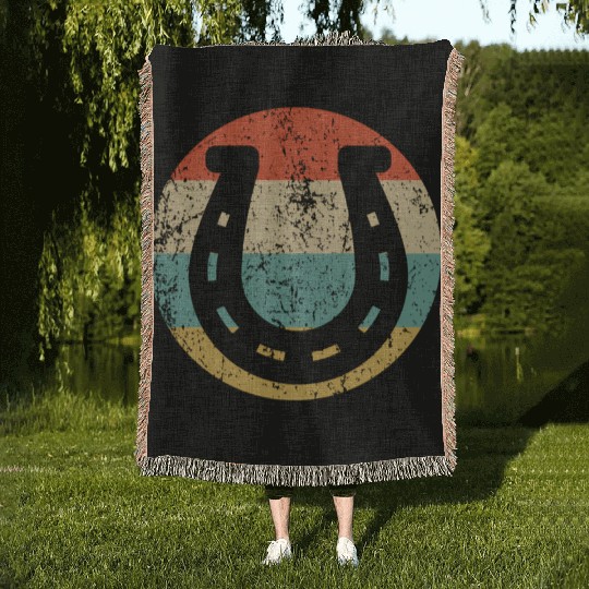 Horseshoe Style Lucky Woven Blankets