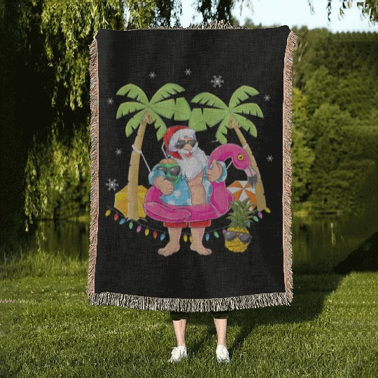 CHRISTMAS IN JULY Summer Xmas Decoration Woven Blankets