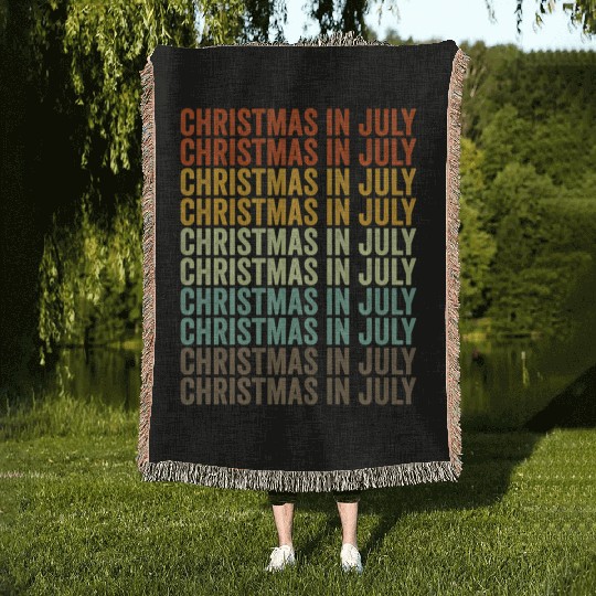 Christmas In July Woven Blankets