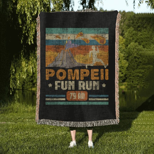Pompeii Fun Run - Geography Volcanologist Woven Blankets