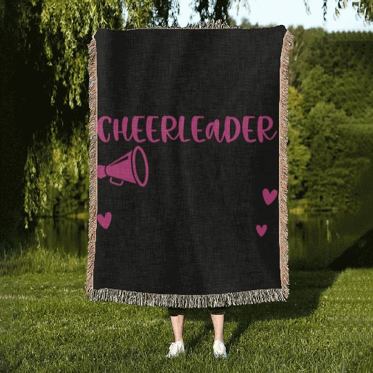 Proud Cheer Gigi Grandma Of A Cheerleader Gigi Woven Blankets