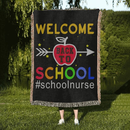 Elementary School Registered Nurse Back To School Woven Blankets