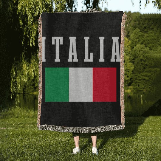 Italia Italian Flag Italy Pride Woven Blankets