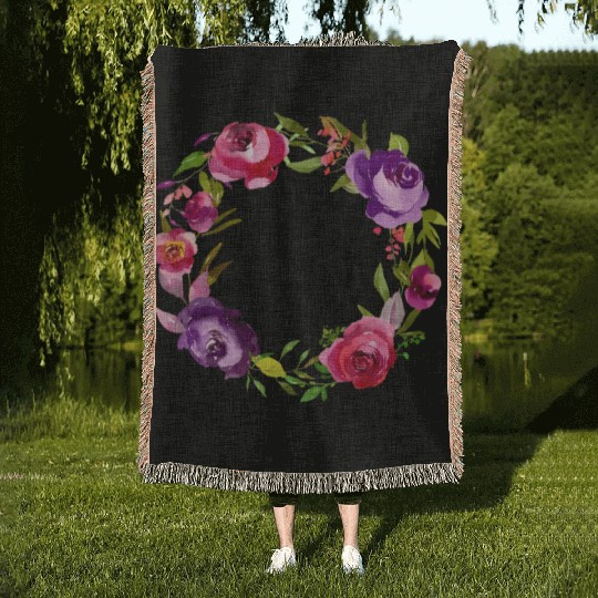 He Is Risen Floral Easter For Christiann Mom Woven Blankets