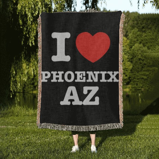 I Heart Phoenix Arizonna Love Woven Blankets