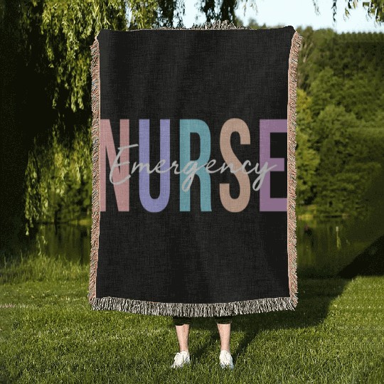 Er Nurse Emergency Room Nurse Registered Nurse Woven Blankets