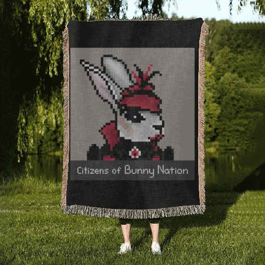 Citizens of Bunny Nation NFT #67 Artwork Woven Blankets