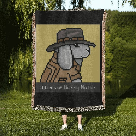 Citizens of Bunny Nation NFT #71 Artwork Woven Blankets