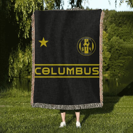 Columbus Ohio 614 Starer Woven Blankets