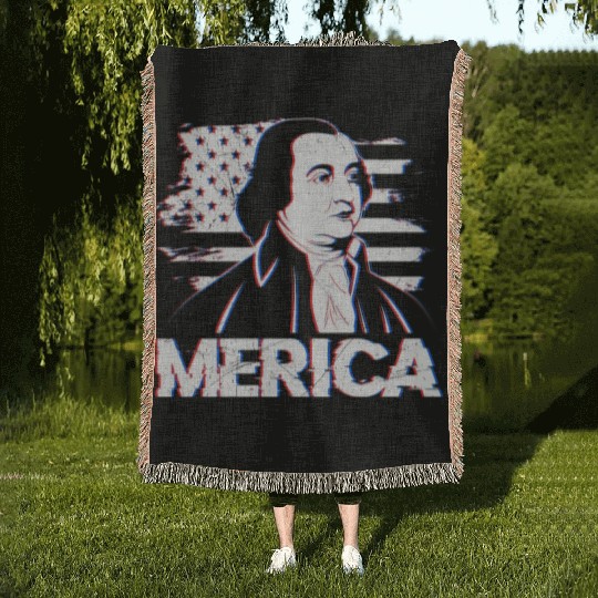 Merica USA Presidents America Fan USA Party Woven Blankets