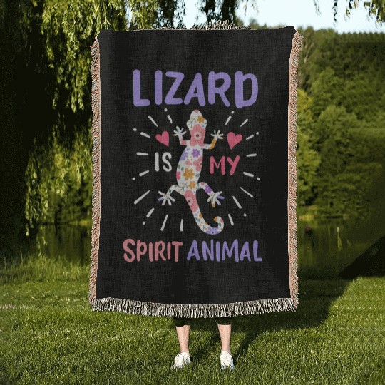 Lizard Reptile Herpetologist Lizard Lover Woven Blankets