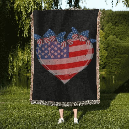 Patriotism Merica Pride US Patriots USA Fan Woven Blankets
