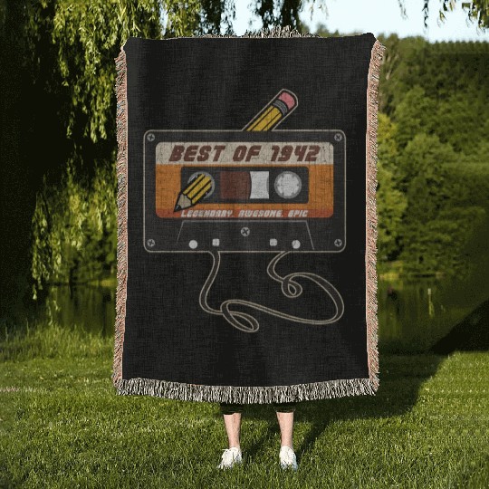 Best Of 1942 Vintage Edition Cassette Tape Woven Blankets