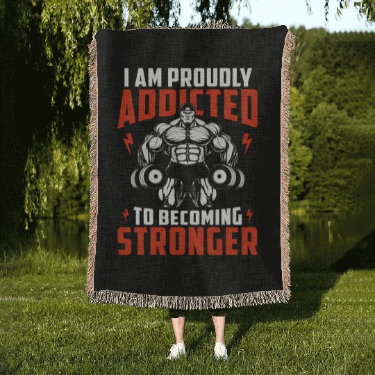 Fitness Motivational Gym Workout Bodybuilding Woven Blankets