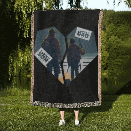 Connected Hearts: A Father Son Design of Love Woven Blankets