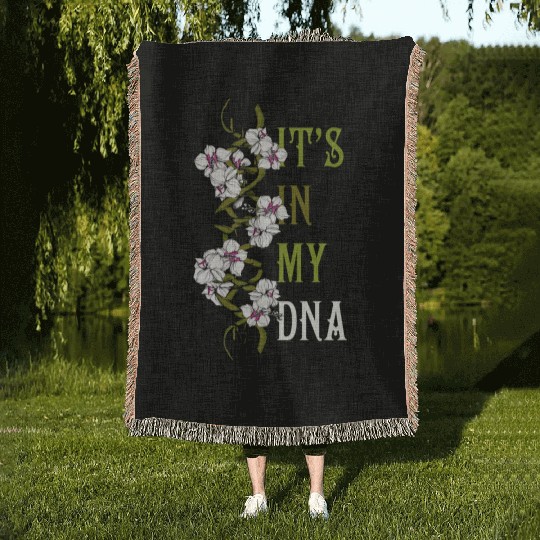 Orchid Flower Plant Lover Women Florist Orchid Woven Blankets