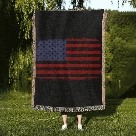 Patriotic 4Th Of July American Flag This Is My Pri Woven Blankets