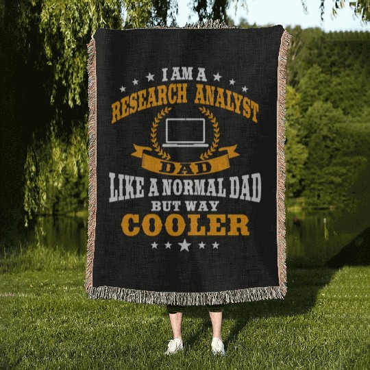 Research Analyst Dad Outfit Father's Day Woven Blankets