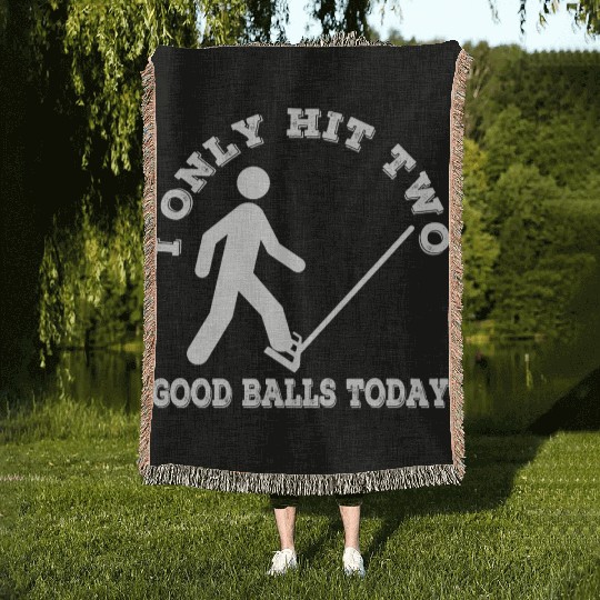 Funny Dad Joke Golf Golfing Pun Woven Blankets