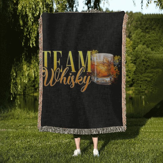 Team Whisky Stag Party Women Bartender Woven Blankets