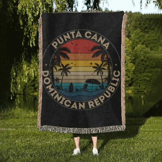 Punta Cana Dominican Republic Reminder Woven Blankets