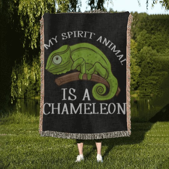 My rit Animal Is A Chameleon Lizard Chameleon Woven Blankets