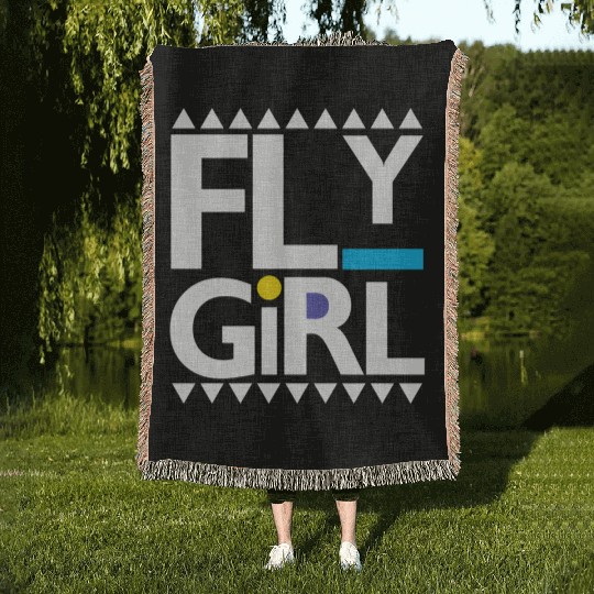 Fly 80S 90S Old School Hip Hop Woven Blankets