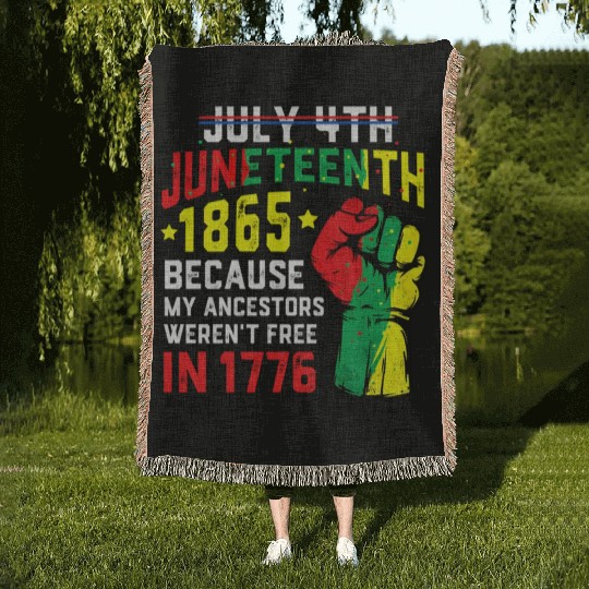 July 4Th Juneteenth 1865 African Melanin Black Pro Woven Blankets