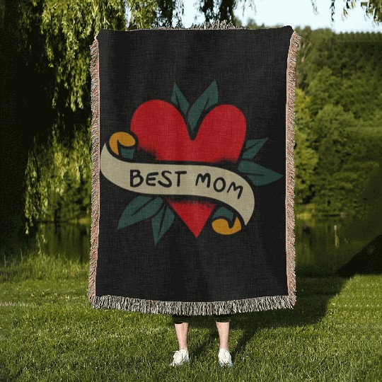 Mothers Day Best Mommy Ever I Love My Woven Blankets