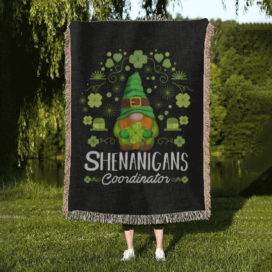 Shenanigans Coordinator St Patric Day Woven Blankets