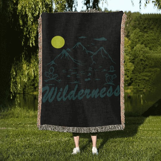 Wilderness Hiking Nature Lover Woven Blankets