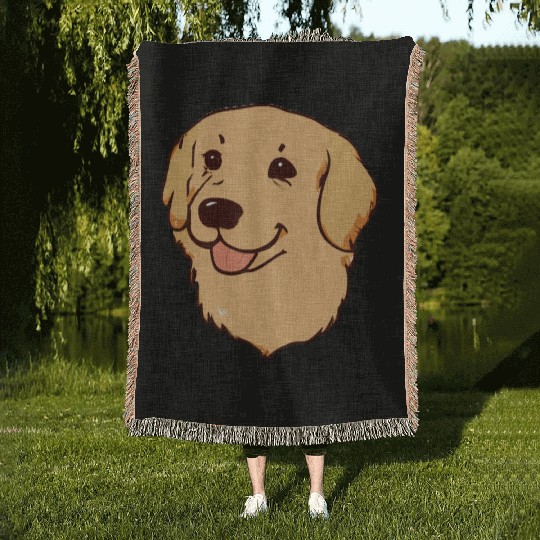 Sweet Golden Retriever Dog Lover Puppy Woven Blankets