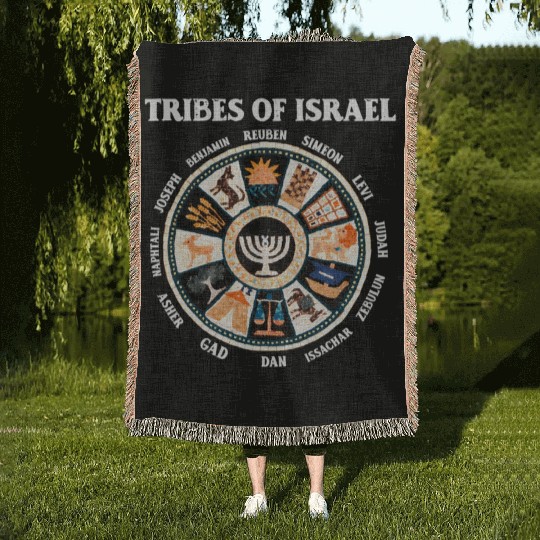 12 Twelve Tribes Of Israel Hebrew Israelite Judah Woven Blankets