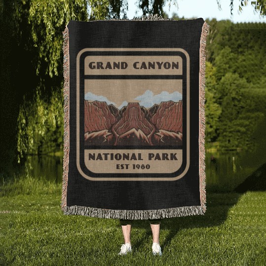 Grand Canyon National Park Vintage Style Woven Blankets