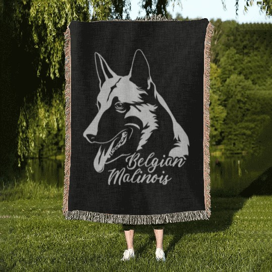 Belgian Malinois Woven Blankets