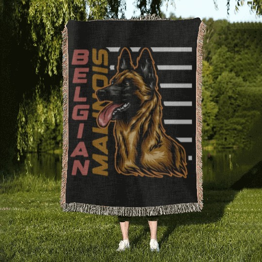 Belgian Malinois Woven Blankets