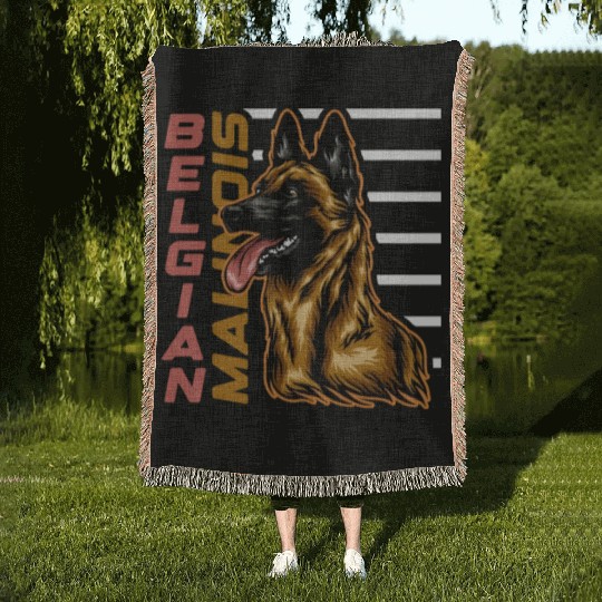 Belgian Malinois Woven Blankets