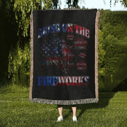 Bring on the Fireworks Woven Blankets